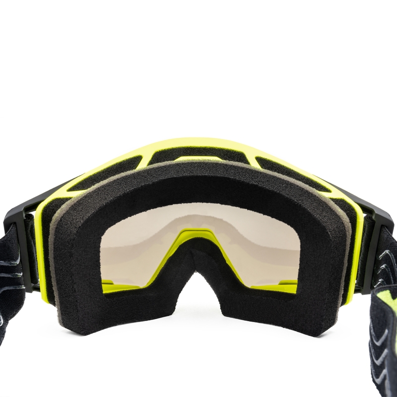 Motocrossbriller iMX Sand gul-sort med iridium plexiglas