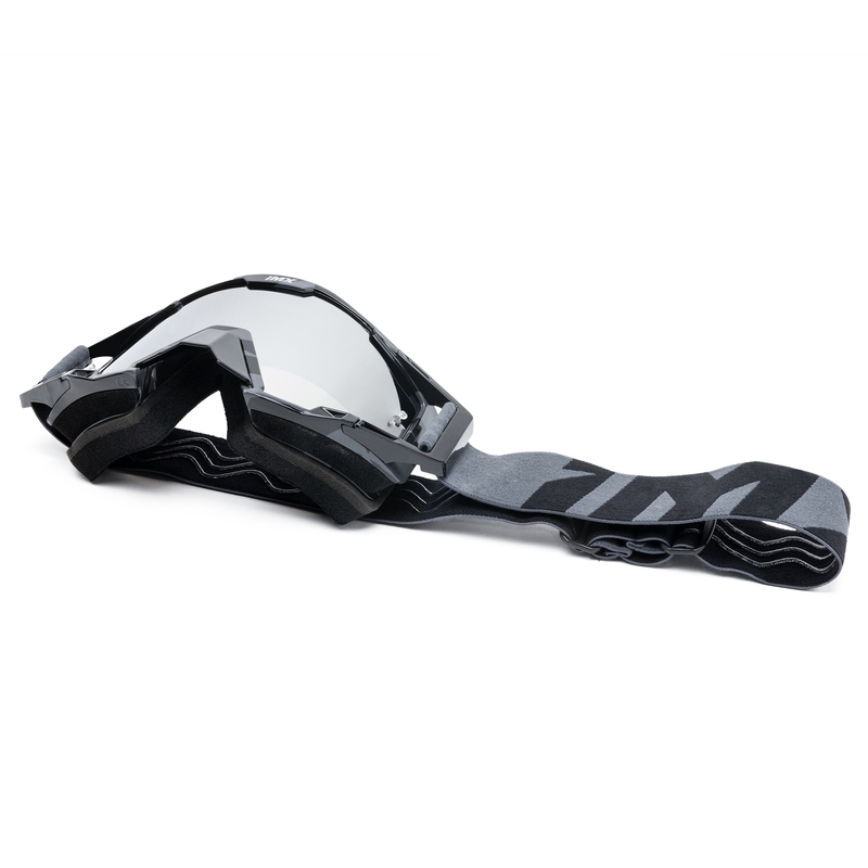 Motocrossbriller iMX Sand grå-sort med iridium plexiglas