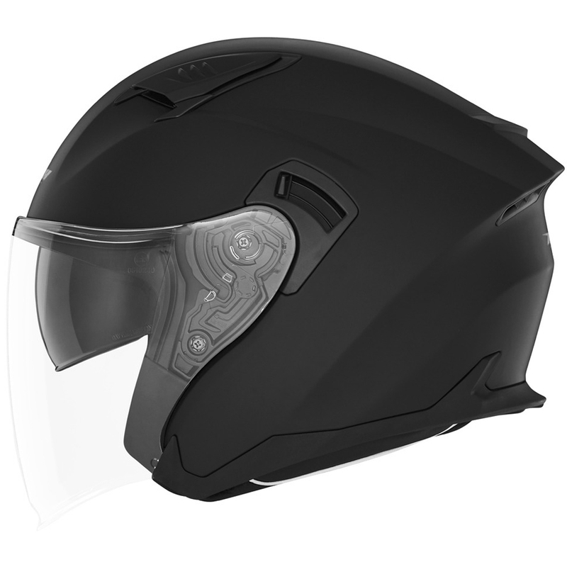 Open face motorcykelhjelm NOX N130 mat sort