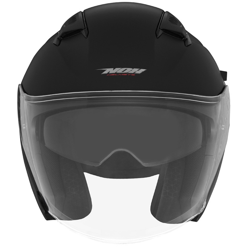 Open face motorcykelhjelm NOX N130 mat sort