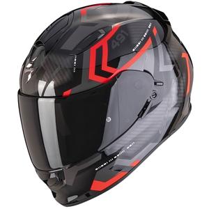 Full-face motorcykelhjelm SCORPION EXO-491 SPIN sort-rød udsalg