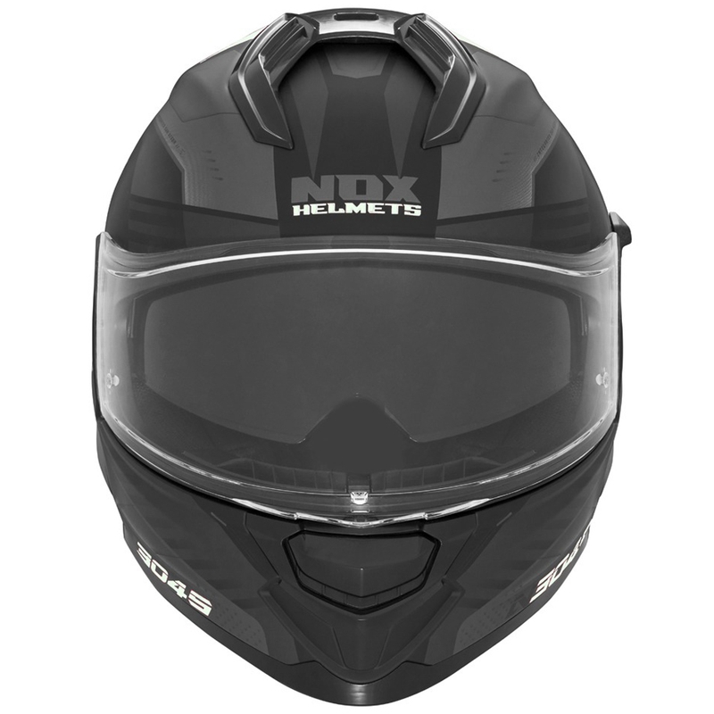 Full-face motorcykelhjelm NOX N304S CARVER mat sort-hvid