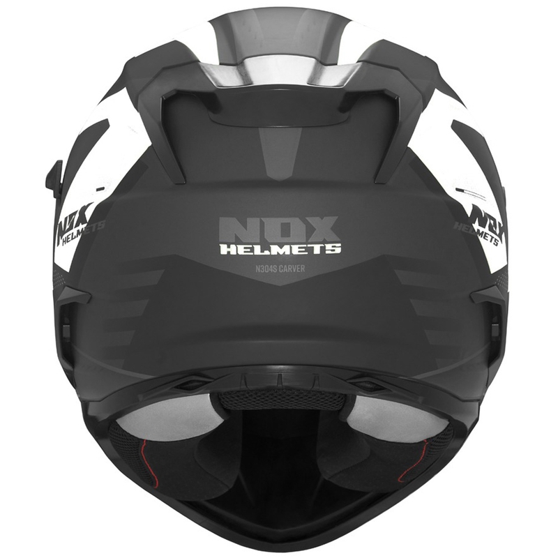 Full-face motorcykelhjelm NOX N304S CARVER mat sort-hvid
