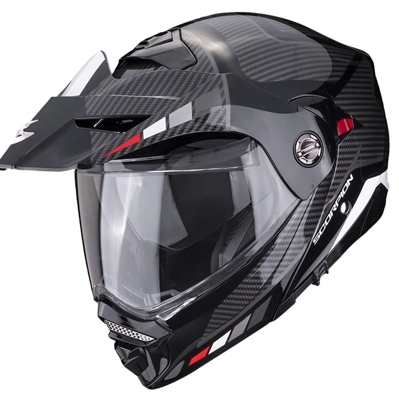 Motorcykelhjelm SCORPION ADX-2 CAMINO sort-sølv-rød udsalg