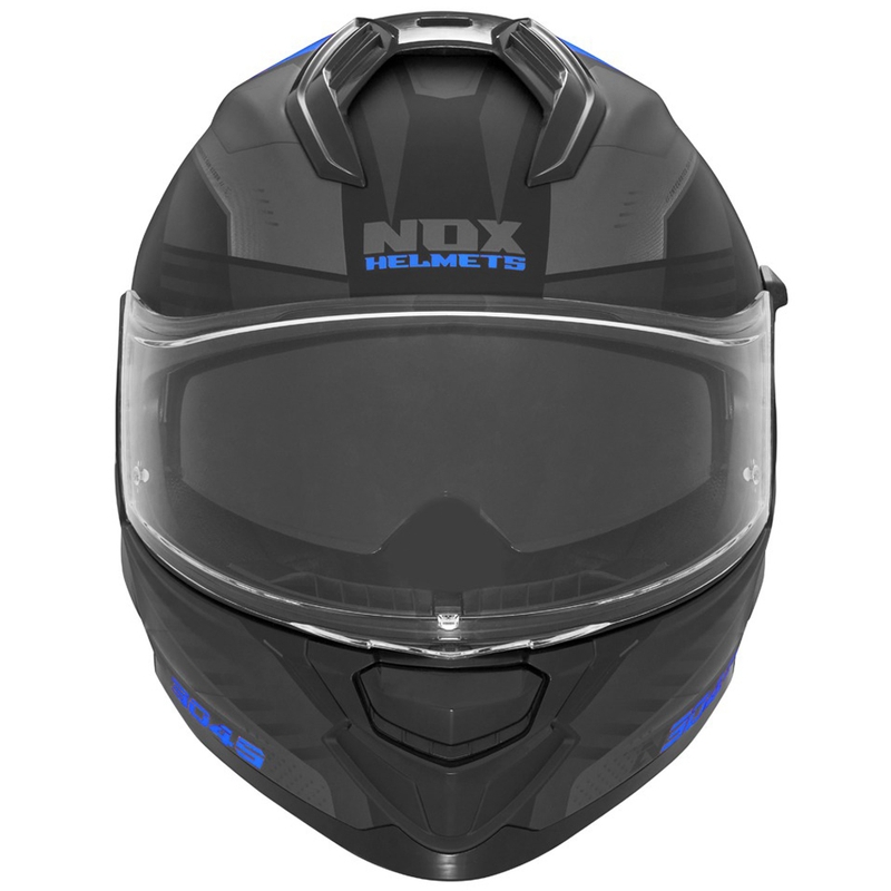 Full-face motorcykelhjelm NOX N304S CARVER mat sort-blå