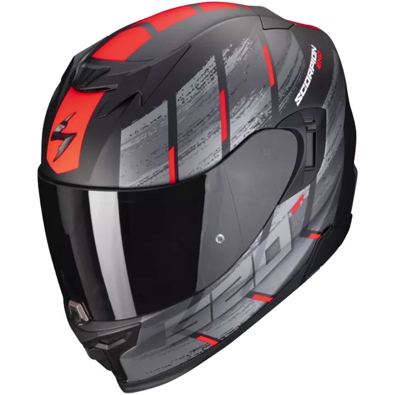 Integreret motorcykelhjelm Scorpion EXO-520 EVO Air Maha sort-rød udsalg