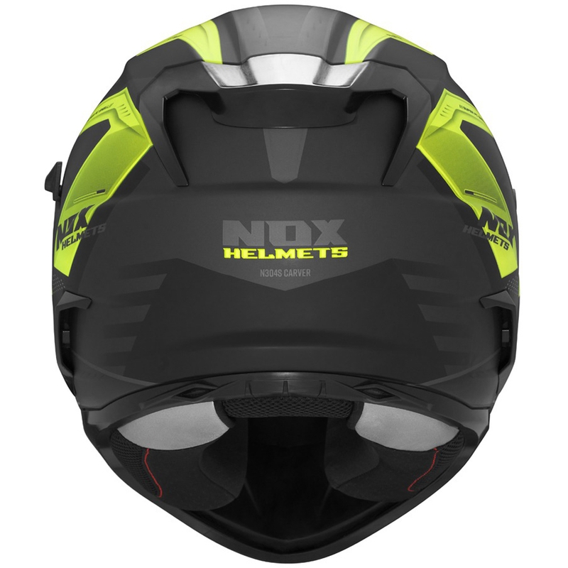 Full-face motorcykelhjelm NOX N304S CARVER mat sort-gul