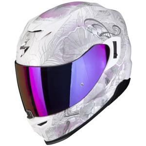 Integreret motorcykelhjelm Scorpion EXO-520 EVO Air Melrose pearl white-pink