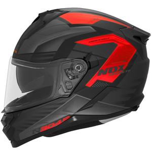Full-face motorcykelhjelm NOX N304S CARVER mat sort-rød
