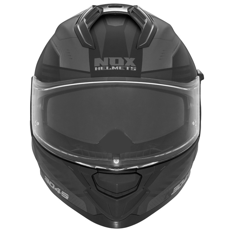 Full-face motorcykelhjelm NOX N304S CARVER mat sort titanium