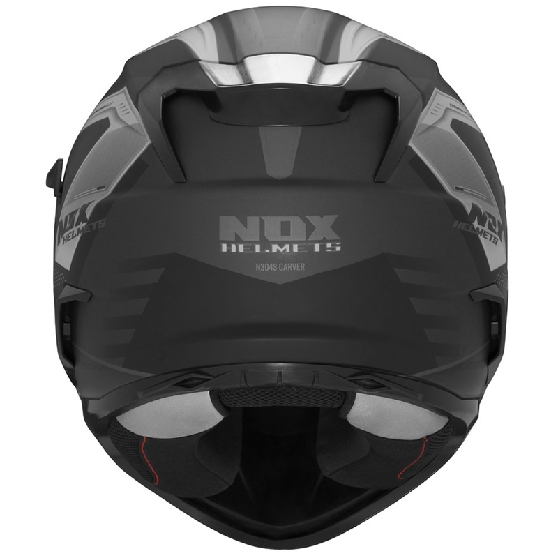 Full-face motorcykelhjelm NOX N304S CARVER mat sort titanium