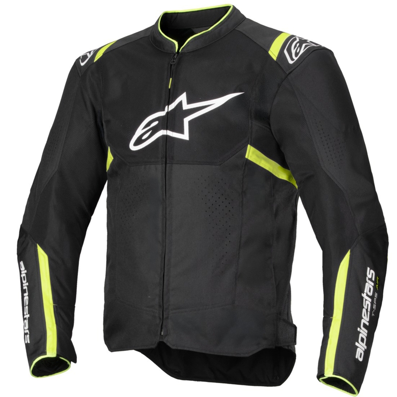 Alpinestars T-SPS Air V2 motorcykeljakke sort-fluo gul