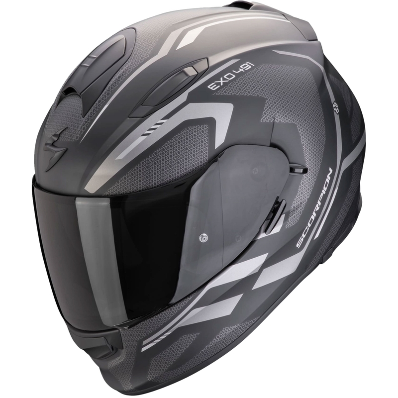 Scorpion EXO-491 KRYPTA fullface motorcykelhjelm mat sort-sølv