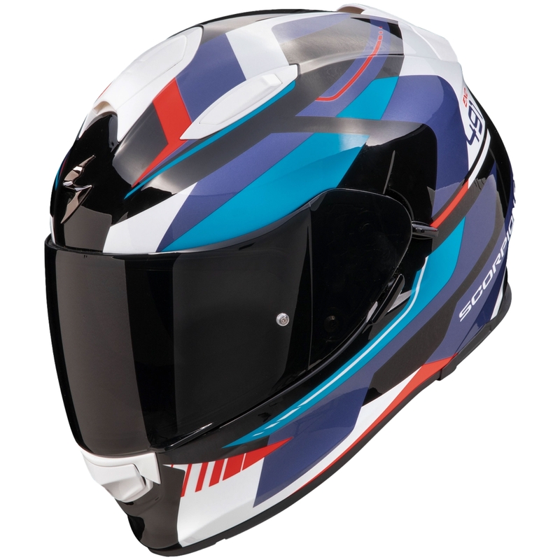 Scorpion EXO-491 Abilis full-face motorcykelhjelm sort-blå-rød