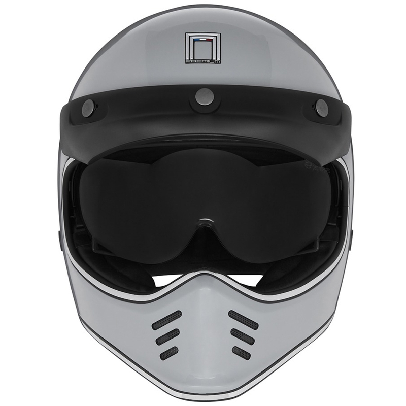 Full-face motorcykelhjelm NOX PREMIUM SEVENTY II grå
