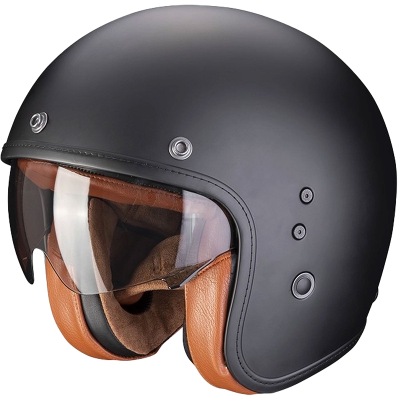 Åben hjelm SCORPION BELFAST EVO LUXE sort mat