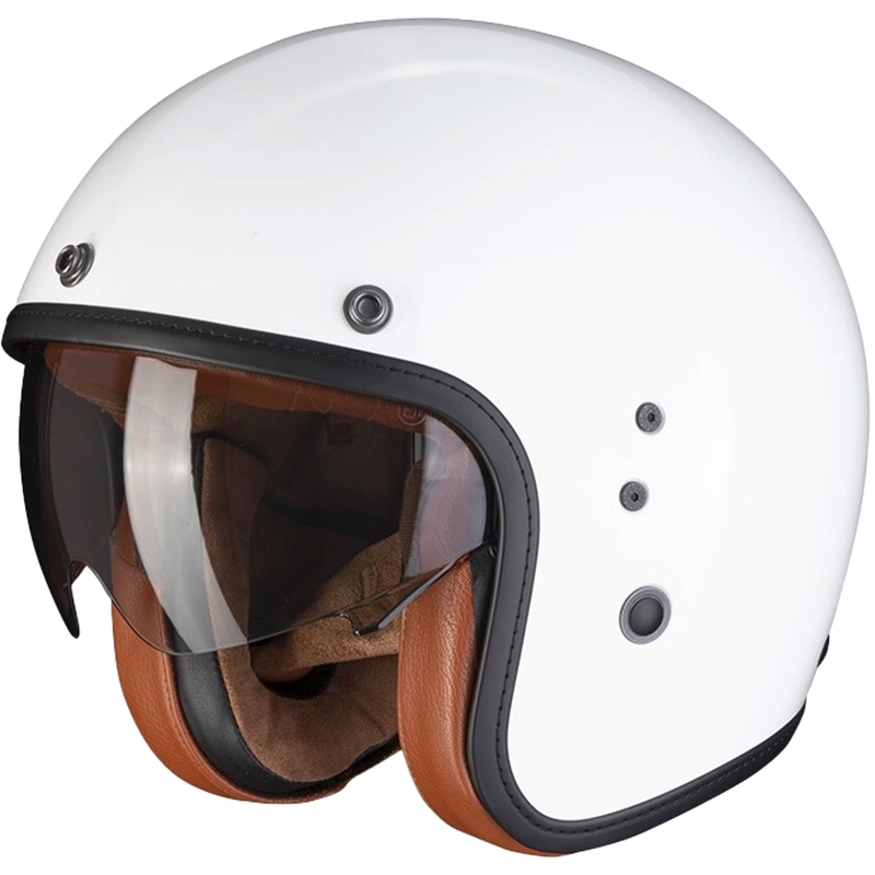 Åben hjelm SCORPION BELFAST EVO LUXE hvid