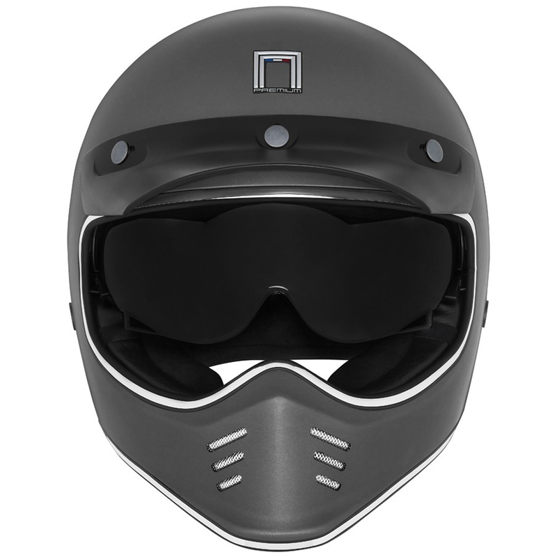 NOX PREMIUM SEVENTY II hel-face motorcykelhjelm, titanium
