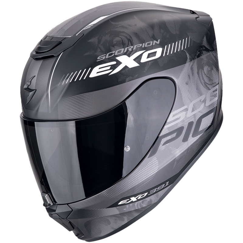 Integreret motorcykelhjelm Scorpion EXO-391 AVA mat sort-sølv