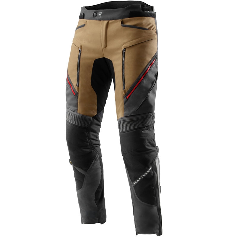 Rebelhorn Hardy 3.0 motorcykelbukser beige-grå-rød