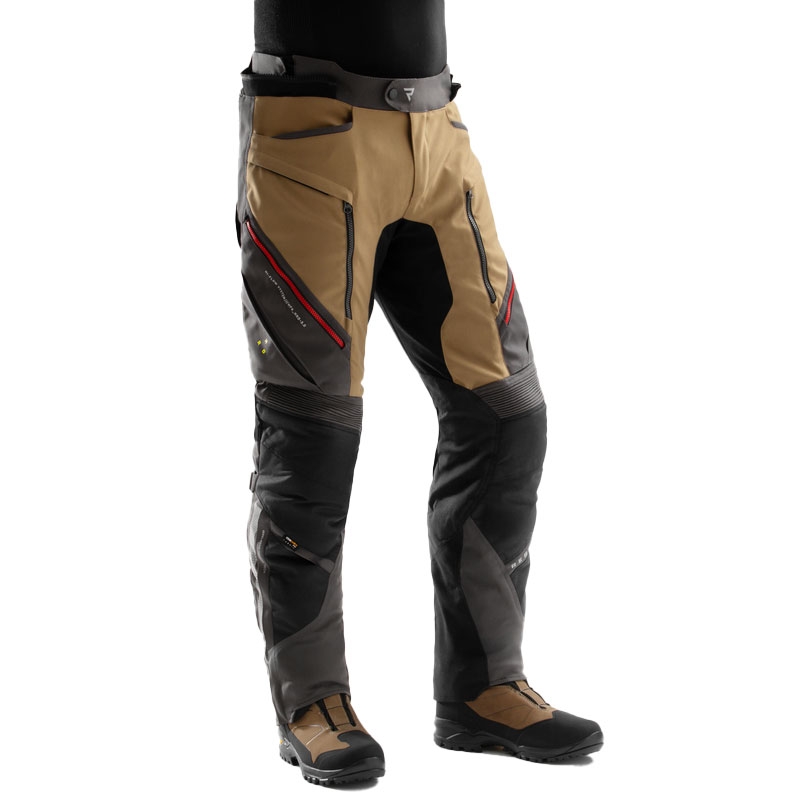 Rebelhorn Hardy 3.0 motorcykelbukser beige-grå-rød