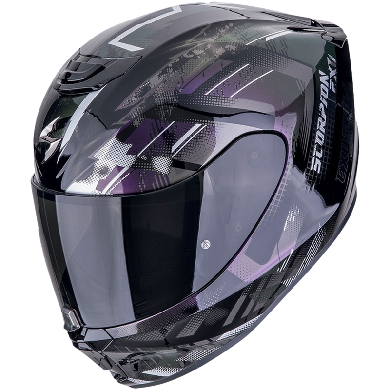 Scorpion EXO-391 CLUTTER fullface motorcykelhjelm sort kamæleon