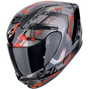 Integreret motorcykelhjelm Scorpion EXO-391 CLUTTER sort-rød