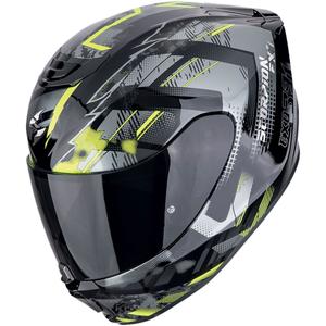 Integral motorcykelhjelm Scorpion EXO-391 CLUTTER sort-fluogul