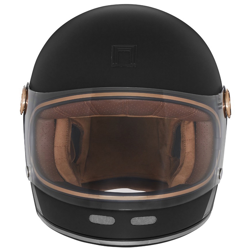 NOX PREMIUM REVENGE helfacade motorcykelhjelm mat sort-guld