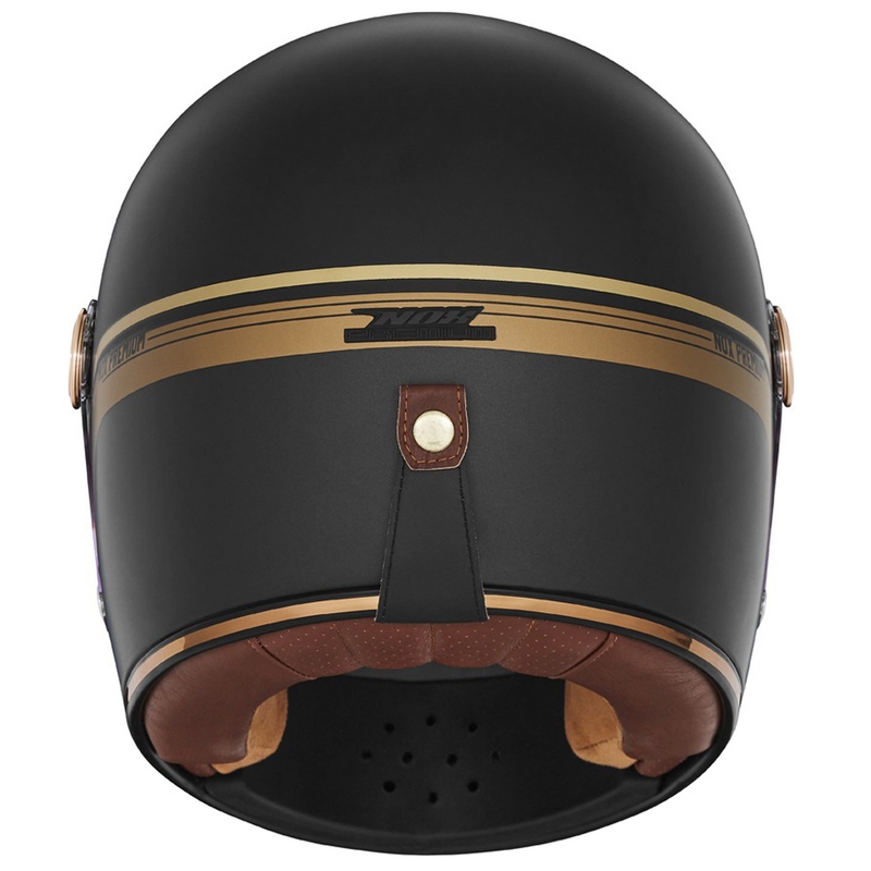 NOX PREMIUM REVENGE helfacade motorcykelhjelm mat sort-guld