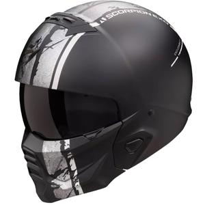 Modulær hjelm Scorpion EXO-COMBAT II LORD mat sort-sølv