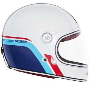 NOX PREMIUM REVENGE hel-face motorcykelhjelm hvid-blå-rød