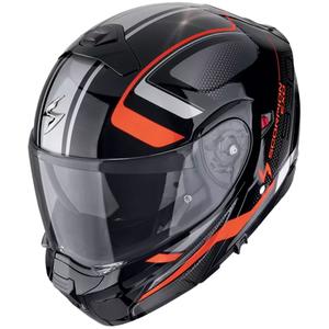 Modulær motorcykelhjelm Scorpion EXO-930 EVO ARDENS metallic sort-rød