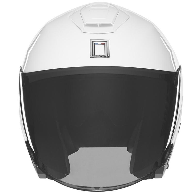 Open face motorcykelhjelm NOX PREMIUM SPY hvid