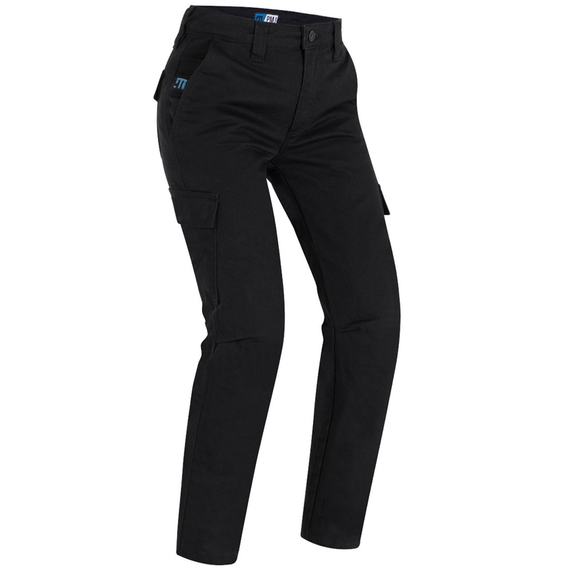 Dame motorcykeljeans PMJ Electra Cargo sort udsalg