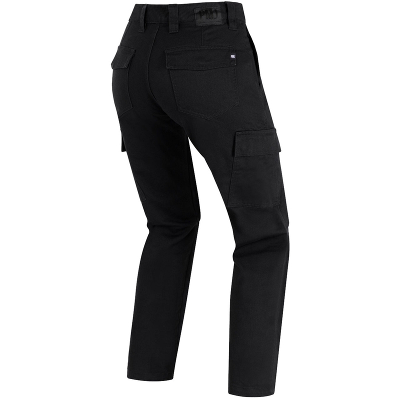 Dame motorcykeljeans PMJ Electra Cargo sort udsalg