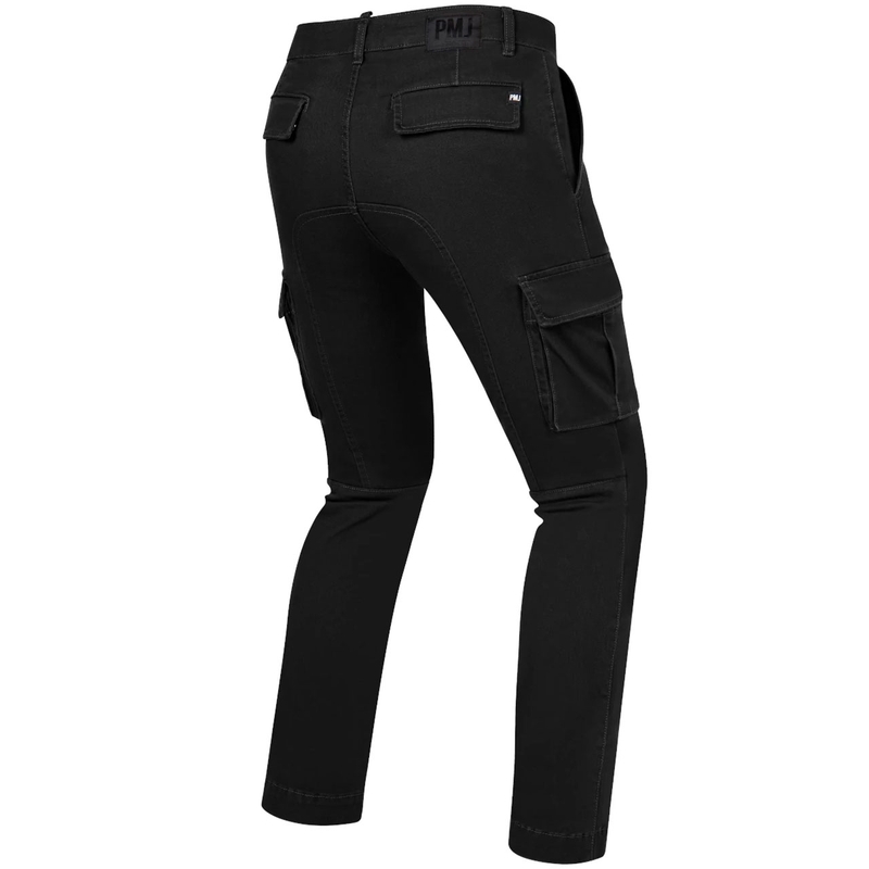 PMJ Aviator Cargo Motorcykel Jeans Sort udsalg