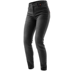 Dame motorcykeljeans Rebelhorn Bronco vasket sort