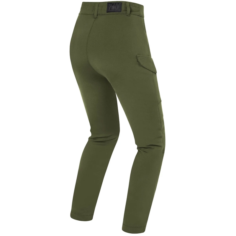 Dame motorcykeljeans PMJ Sidney khaki udsalg