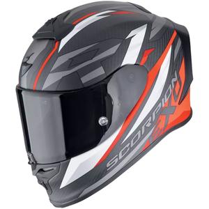 Integreret motorcykelhjelm Scorpion EXO-R1 EVO CARBON AIR RUNNER mat sort-rød