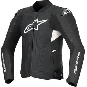 Alpinestars Dusk Airflow motorcykeljakke i læder sort-hvid