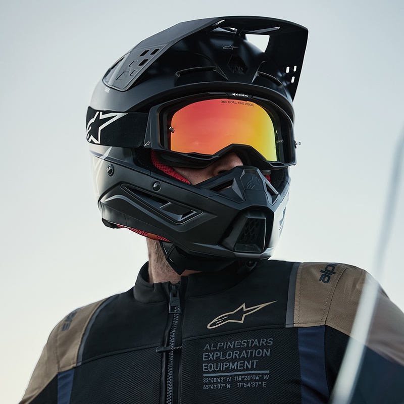 Alpinestars ST-2 Air motorcykeljakke mørkeblå-mørk khaki-sort
