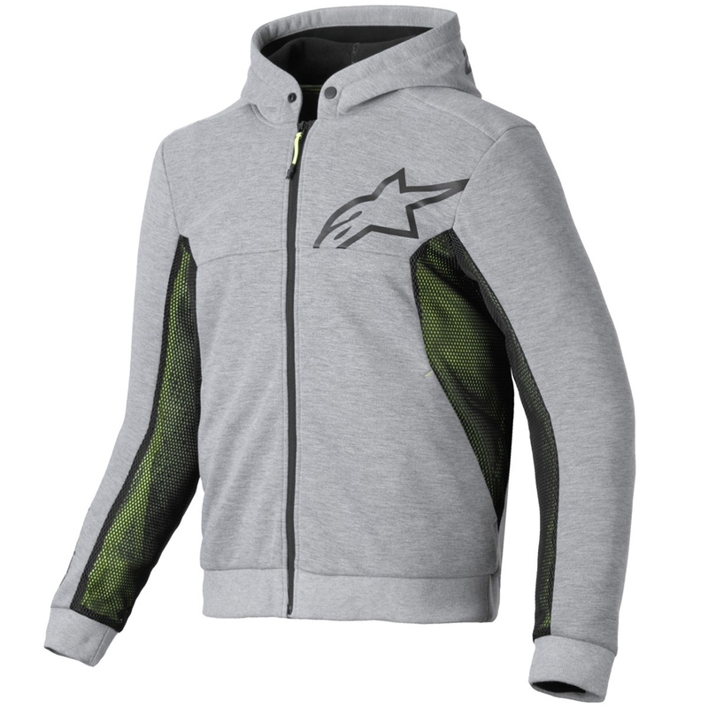 Alpinestars Chrome Air Sport motorcykel sweatshirt grå-sort-mørk khaki
