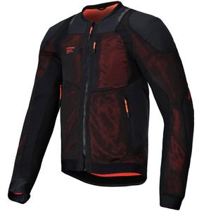 Alpinestars TROOP-AIR PRO motorcykeljakke sort-fluorrød