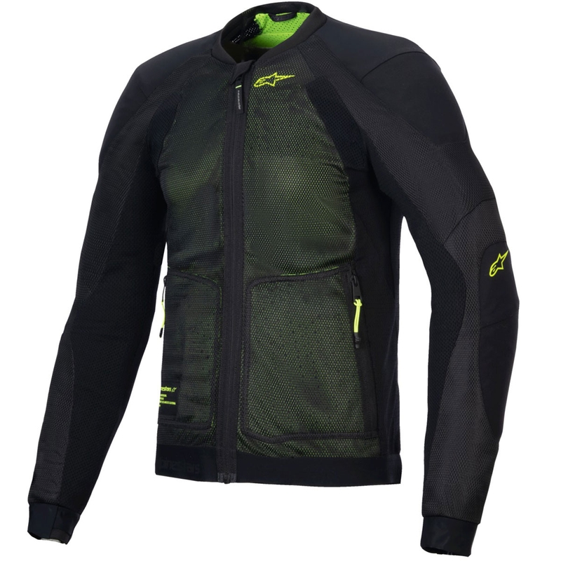 Alpinestars TROOP-AIR motorcykeljakke sort-fluo gul