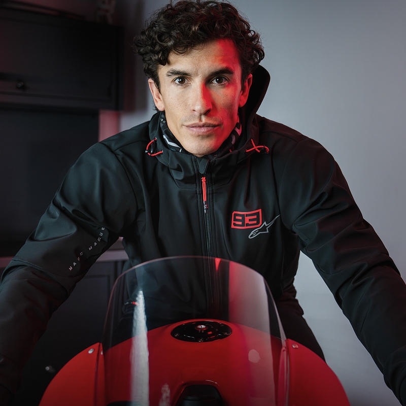 Alpinestars RADIUM TECH HOODIE MM93 motorcykelsweatshirt sort-rød-grå