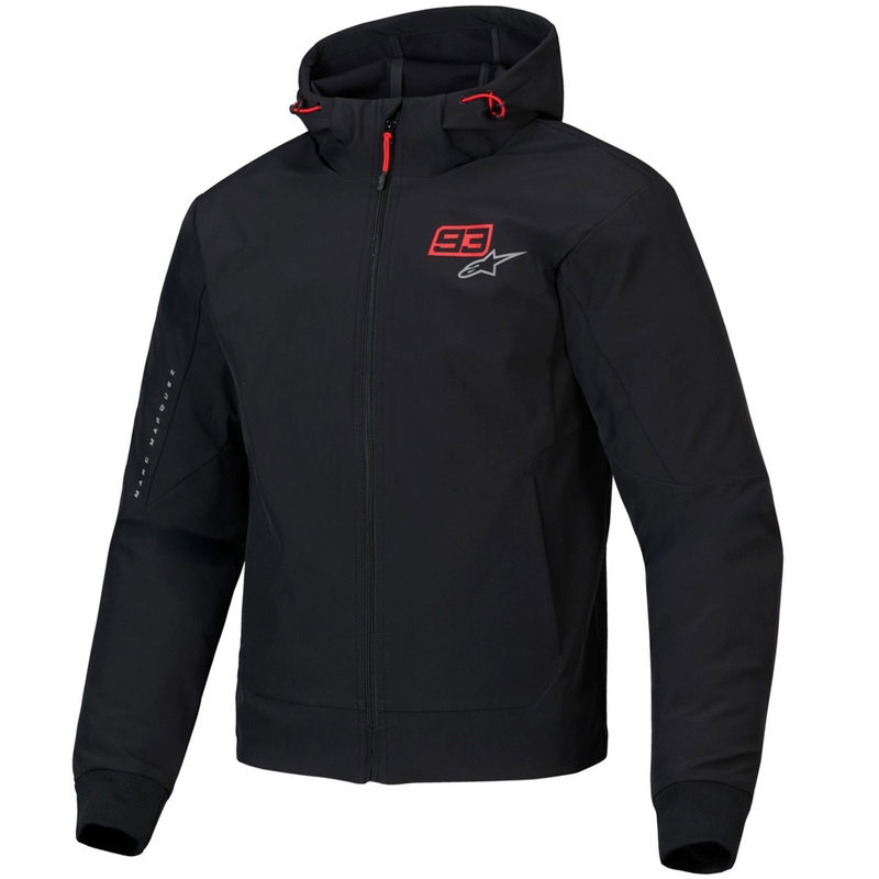 Alpinestars RADIUM TECH HOODIE MM93 motorcykelsweatshirt sort-rød-grå