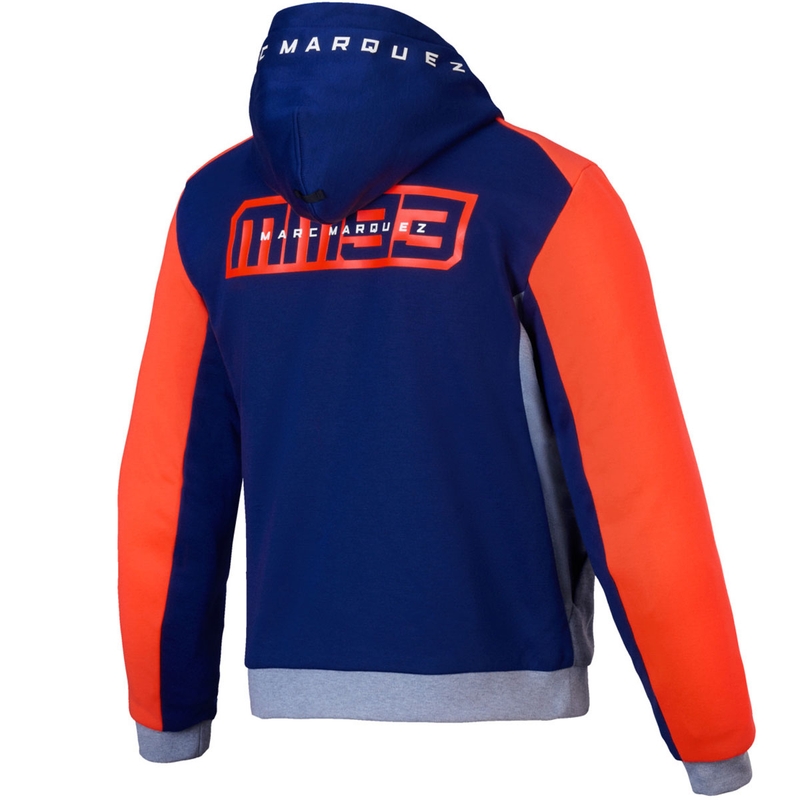 Alpinestars Chrome V2 Sport Hoodie MM93 kollektion lys grå-blå-fluorrød