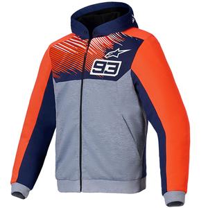 Alpinestars Chrome V2 Sport Hoodie MM93 kollektion lys grå-blå-fluorrød