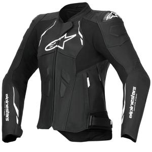 Alpinestars Stella Dusk læder motorcykeljakke til kvinder sort-hvid